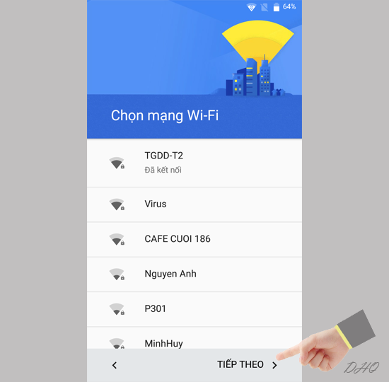 Chọn kết nối Wi-Fi